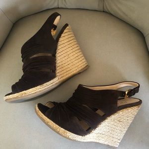 Prada Slingback Espadrille Wedges
